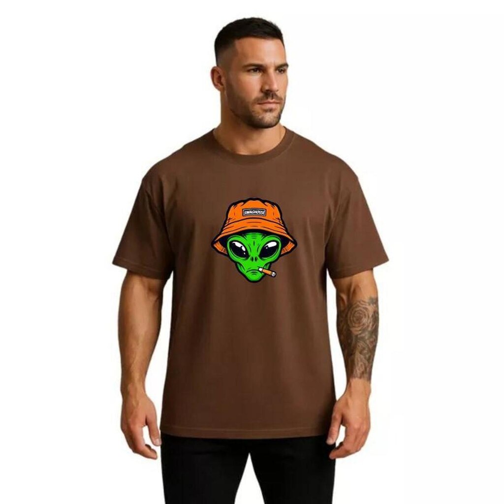 Camiseta Oversized Masculina ET SwagHouse Premium de Algodão