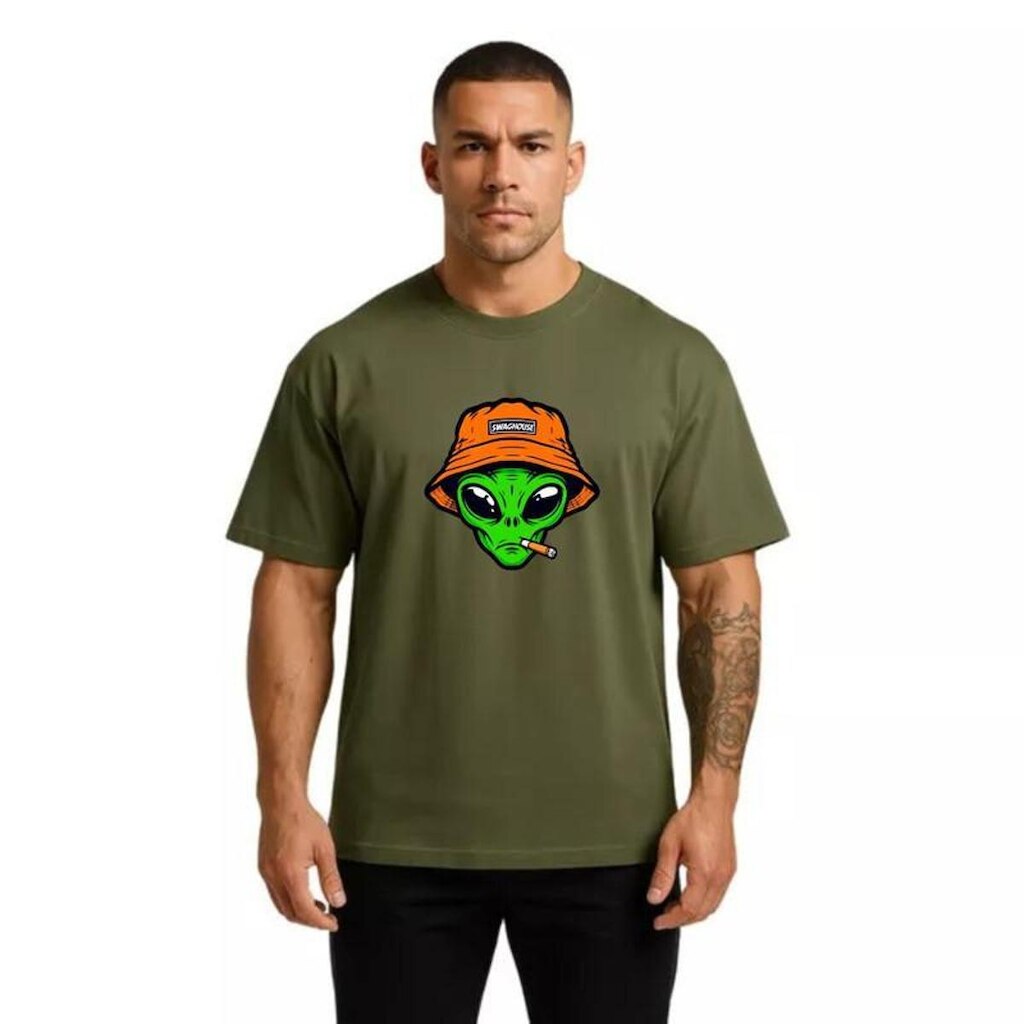 Camiseta Oversized Masculina ET SwagHouse Premium de Algodão