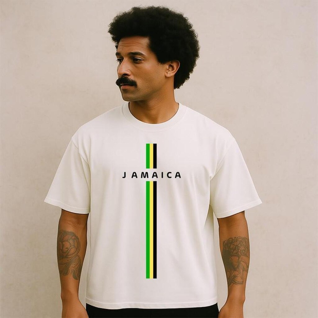 Camiseta Oversized Masculina Jamaica Exclusiva Algodão Premium