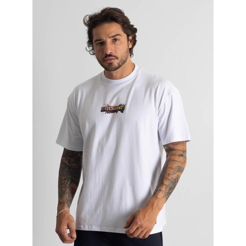 Camiseta Oversized Punk Branca