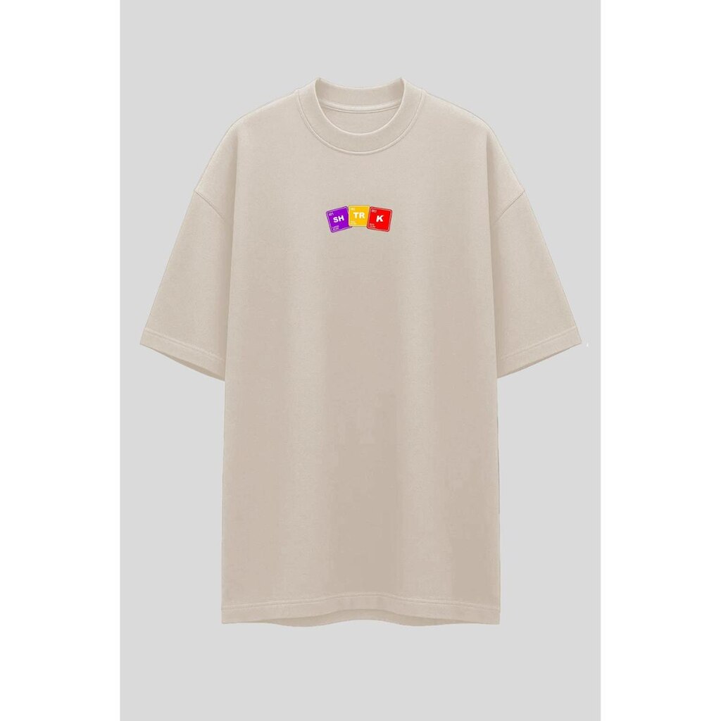 Camiseta Oversized Shatark Cientista - Off White
