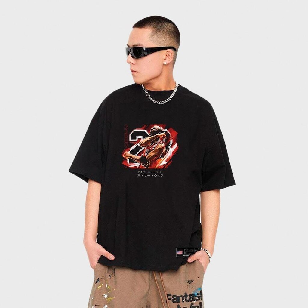 Camiseta Oversized Streetwear OFFY Basket 23