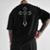 Camiseta Oversized Streetwear OffY Cruz - Preto