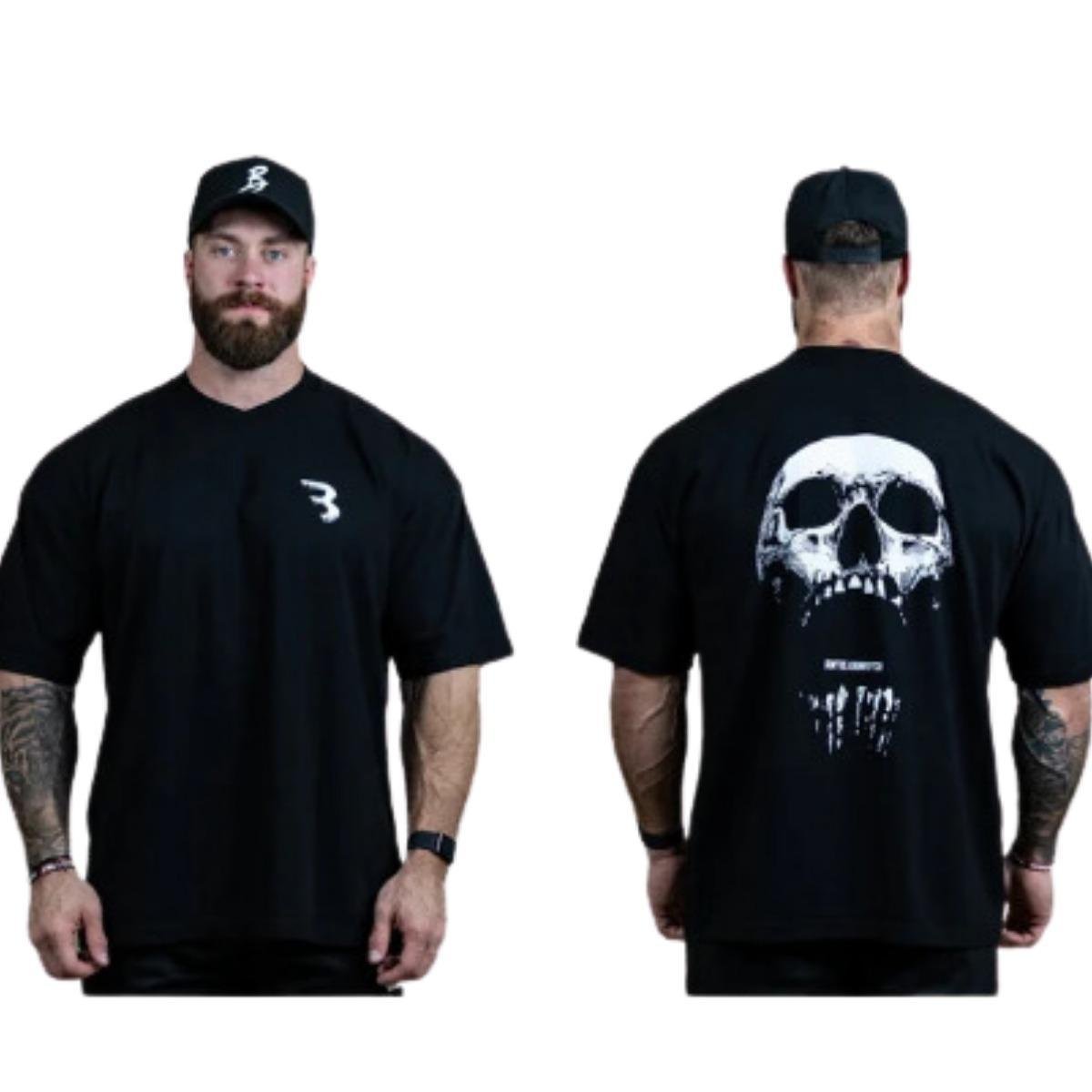 Camiseta Oversized Treino Cardio Maromba Fitness Academia Algodão - Preto+Branco é boa?