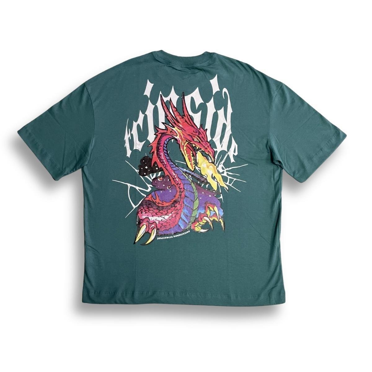 Camiseta Oversized Trip Side Dragão Verde | Zattini
