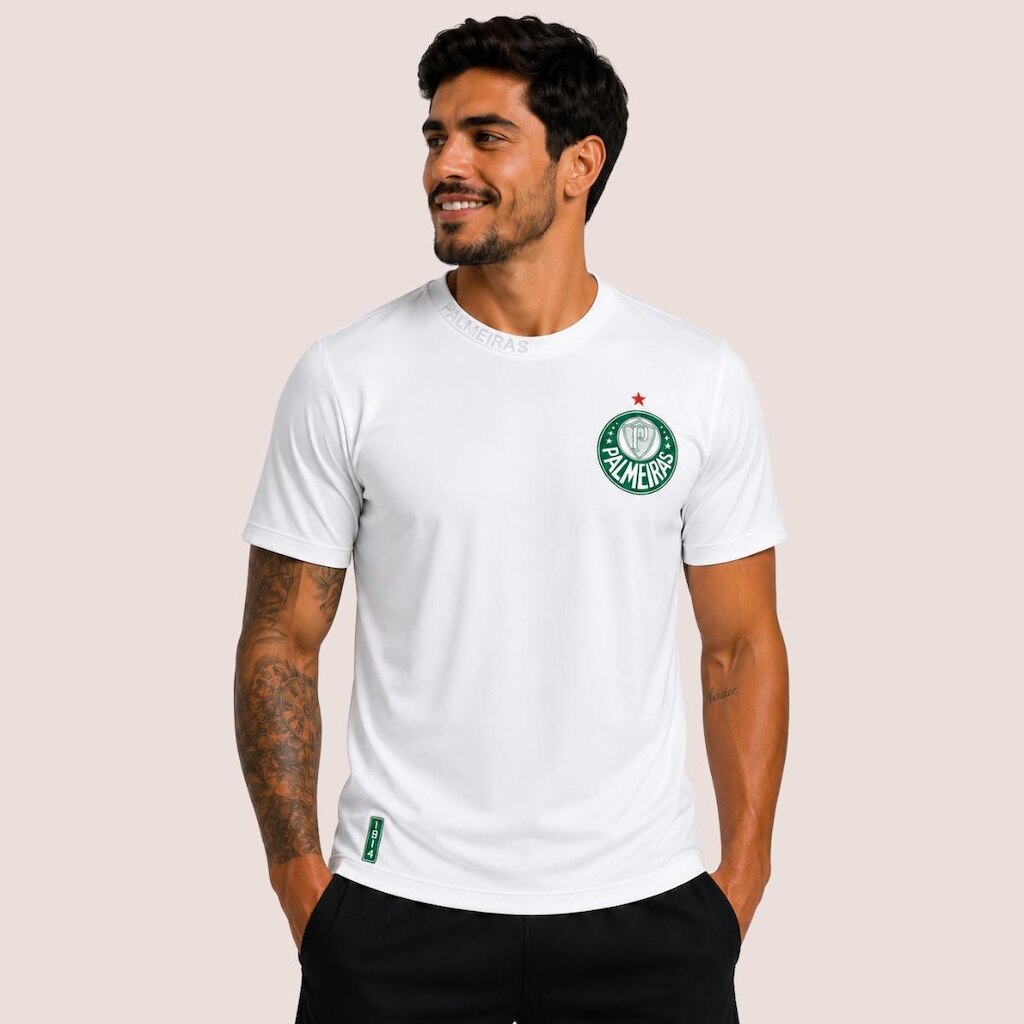 Camiseta Palmeiras Masculina Esportiva Adulto