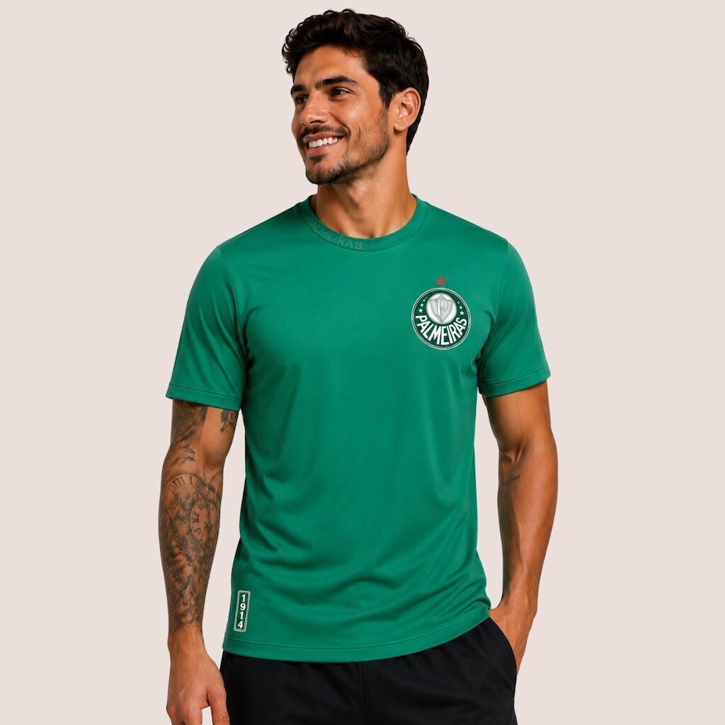 Camiseta Palmeiras Masculina Esportiva Adulto