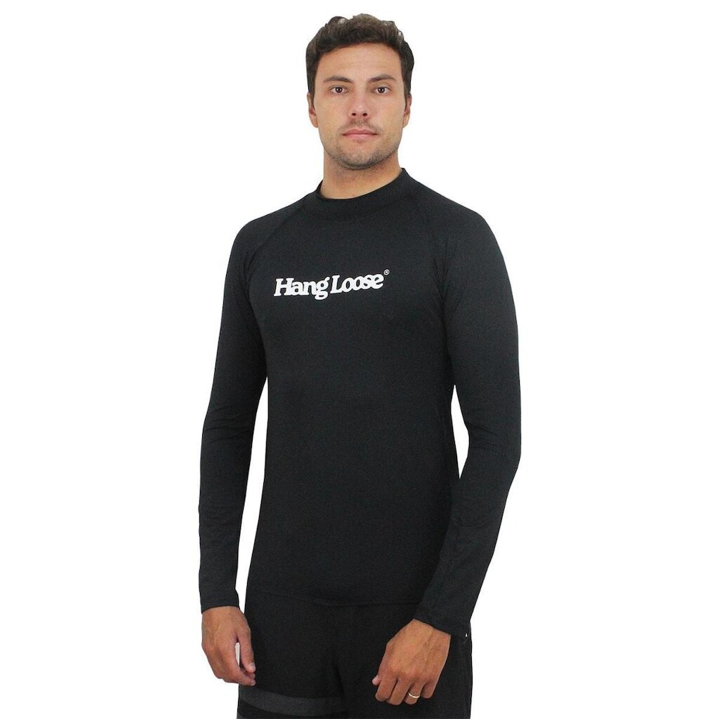 Camiseta para Surf Hang Loose Typo Black