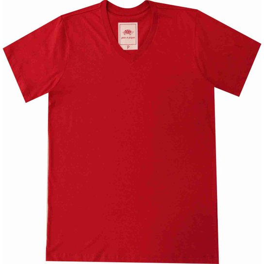 Camiseta Pau a Pique Masculina - Vermelho