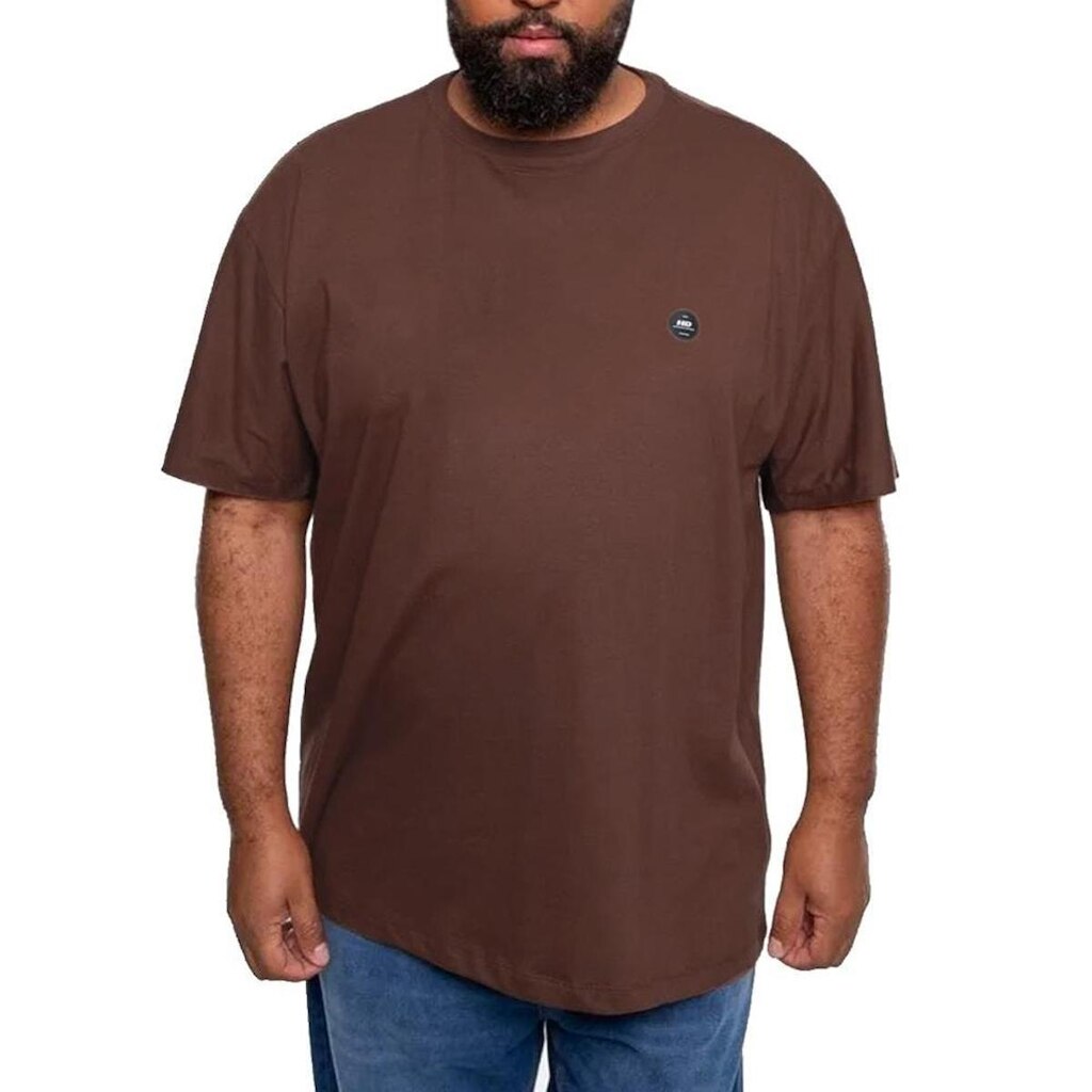 Camiseta Plus Size HD Hawaiian H0396 Marrom Café