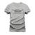 Camiseta Plus Size Unissex Algodão Estampada Confortável Nascido No Texas - Cinza
