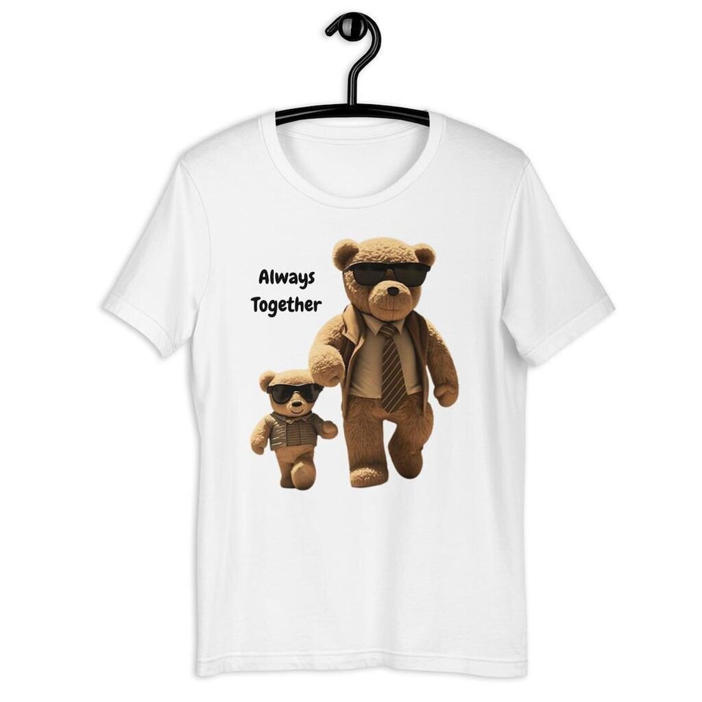 Camiseta Plus Size Unissex Urso Always Together