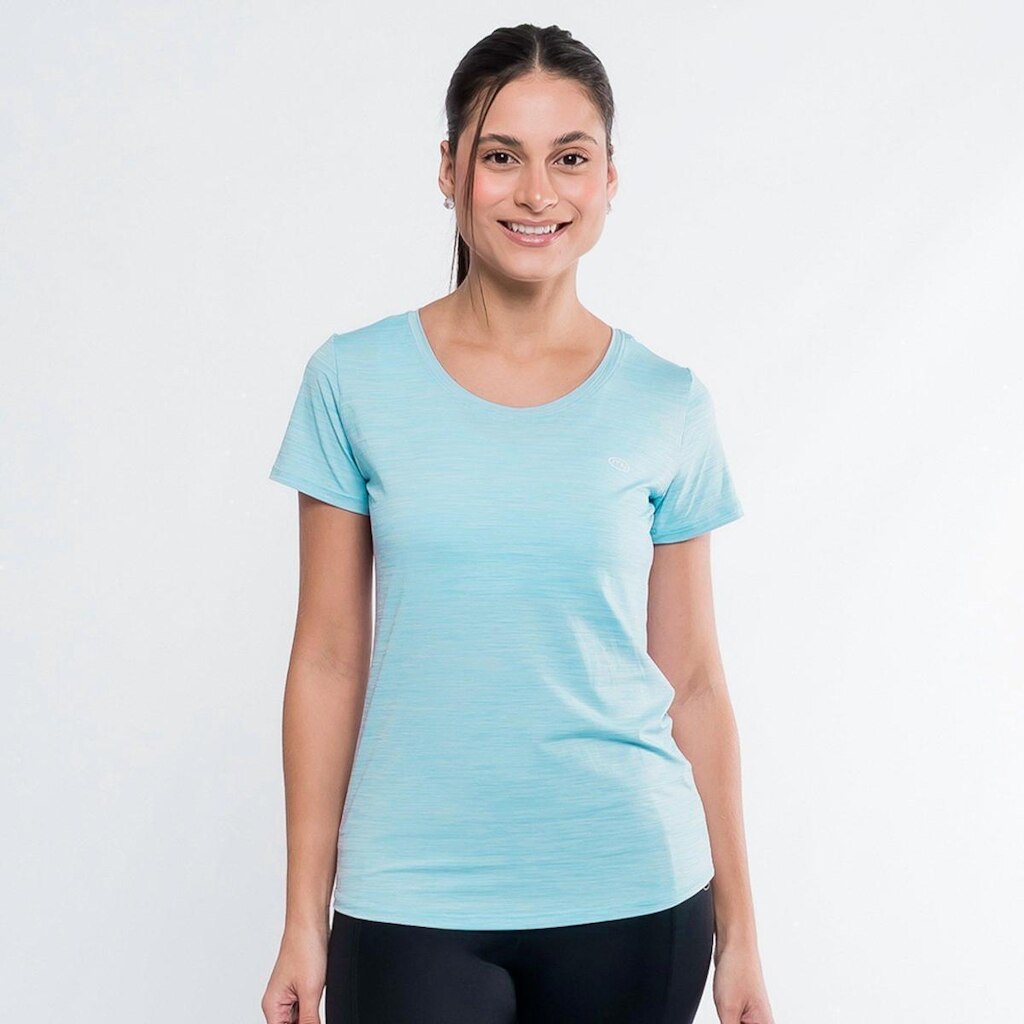 Camiseta Poliamida Feminina Márcio May Vivant Azul Claro UPF35 Truelife DRY