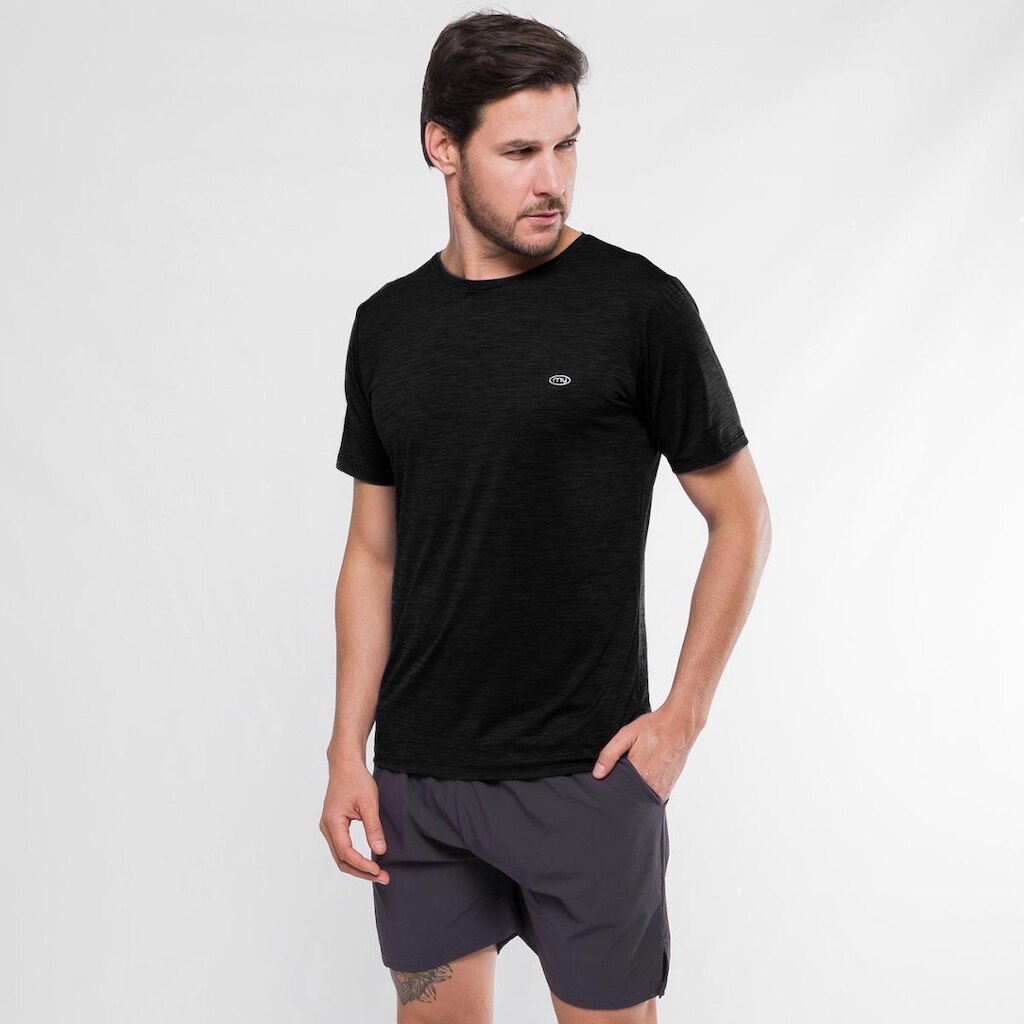 Camiseta Poliamida Masculina Marcio May Fitness Fitness Vivant - Preta