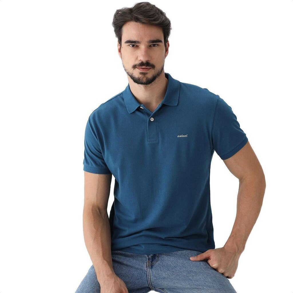 Camiseta Polo Colcci Azul Dopamine - Masculina