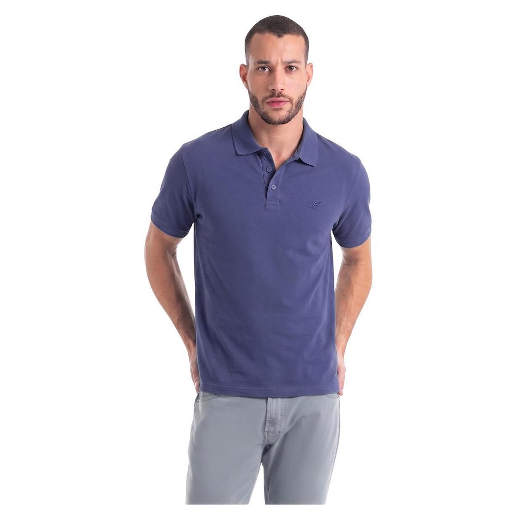 Camiseta Polo Ellus Piquet Easa Classic Manga Curta