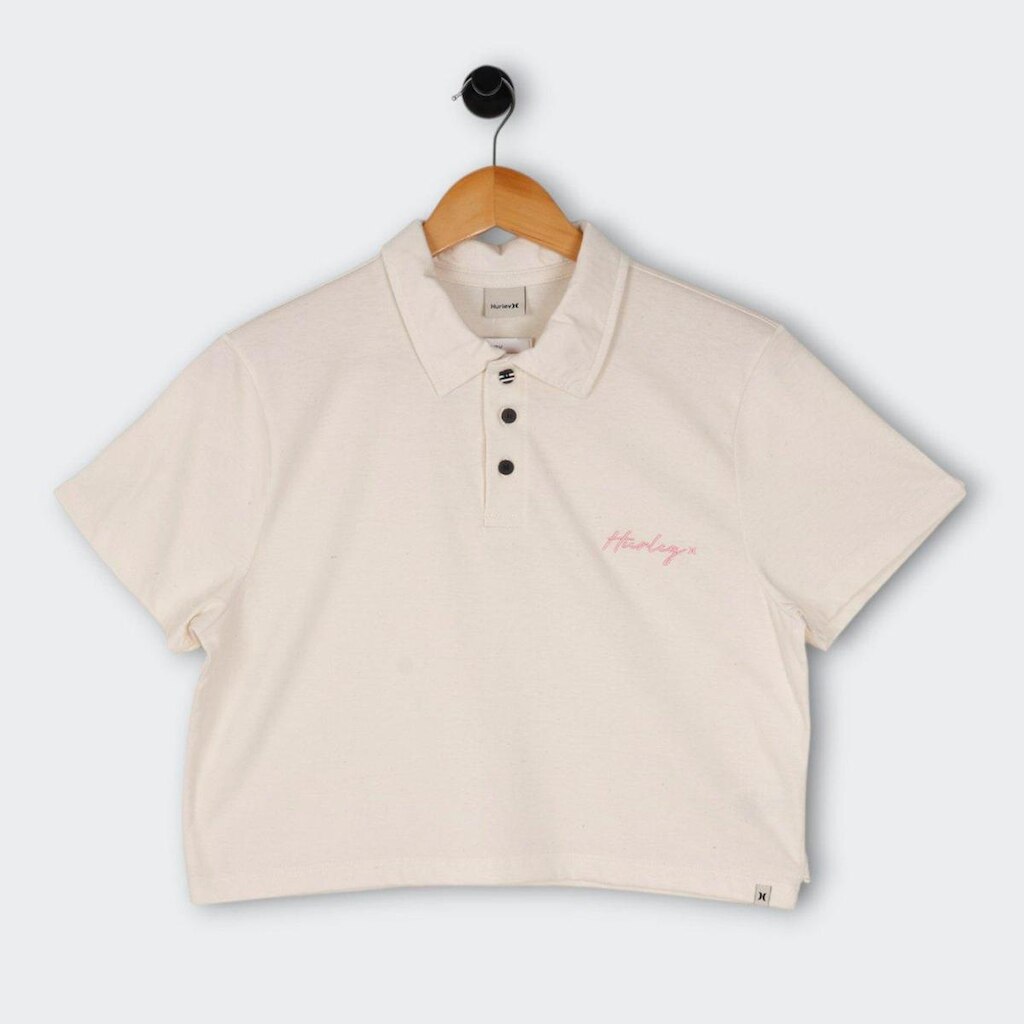 Camiseta Polo Hurley Eco Feminina Off White