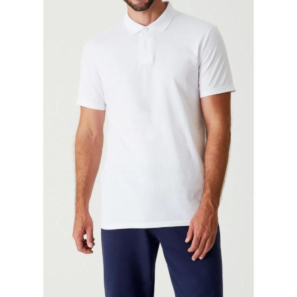 Camiseta Polo Masculina Branca Lisa