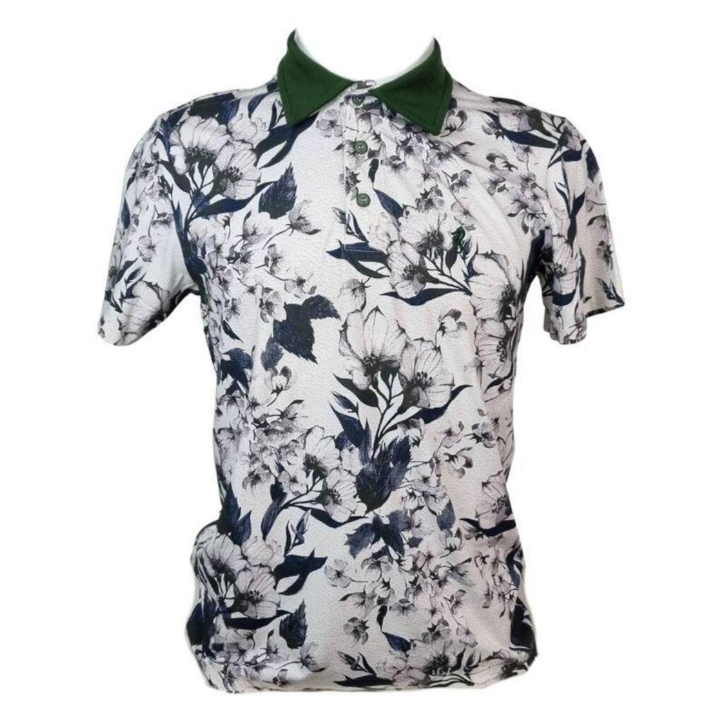 Camiseta Polo Masculina Floral Sglum M