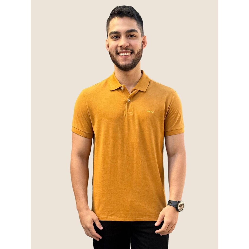Camiseta Polo Masculina Logo Bordado Colcci