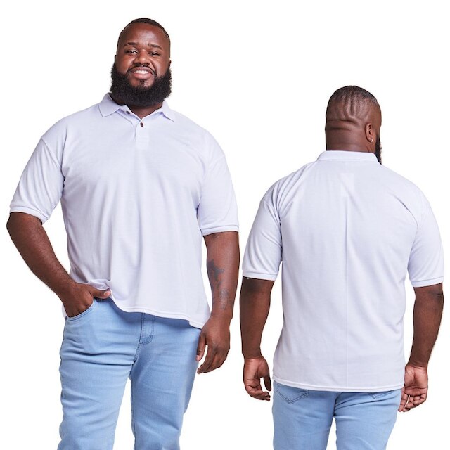 Camiseta Polo Masculina Plus Size