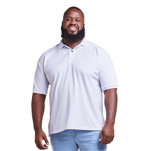 Camiseta Polo Masculina Plus Size