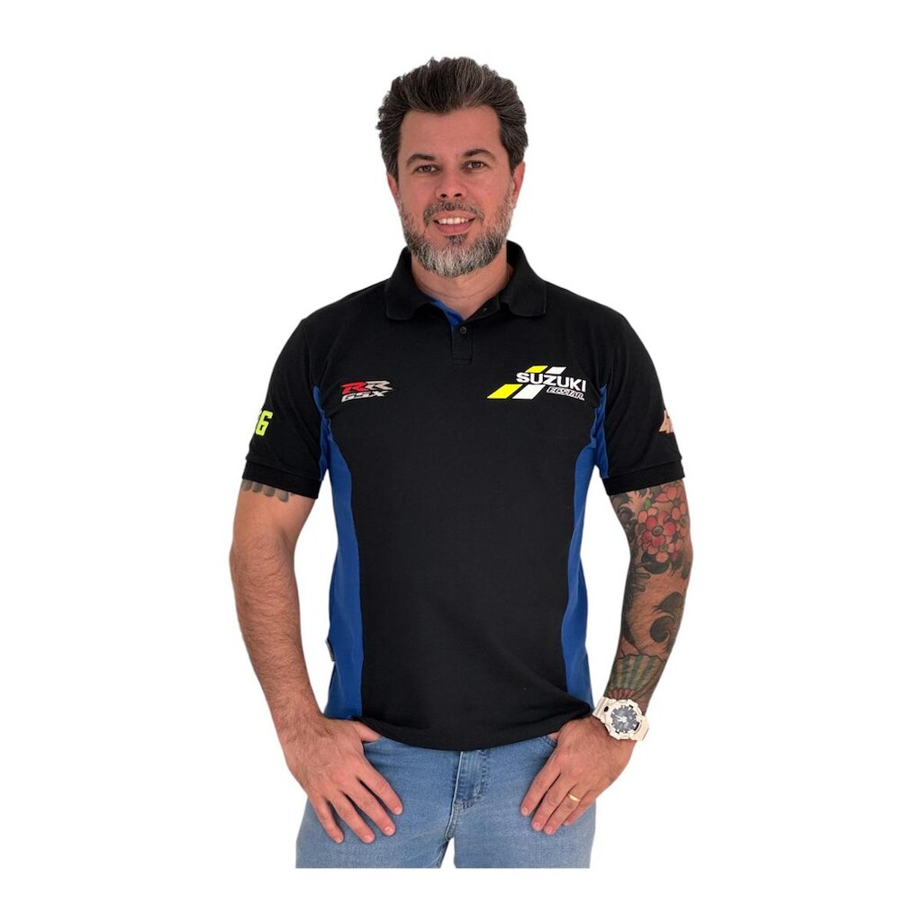 CAMISETA POLO MASCULINA SUZUKI MOTOGP