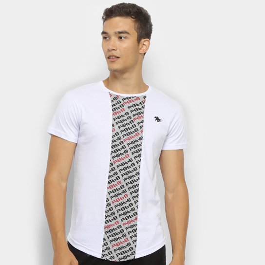 Camiseta Polo RG 518 Estampada Masculina - Branco