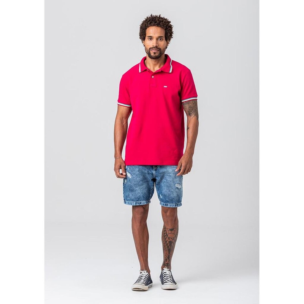 Camiseta Polo Rock e Soda Masculina