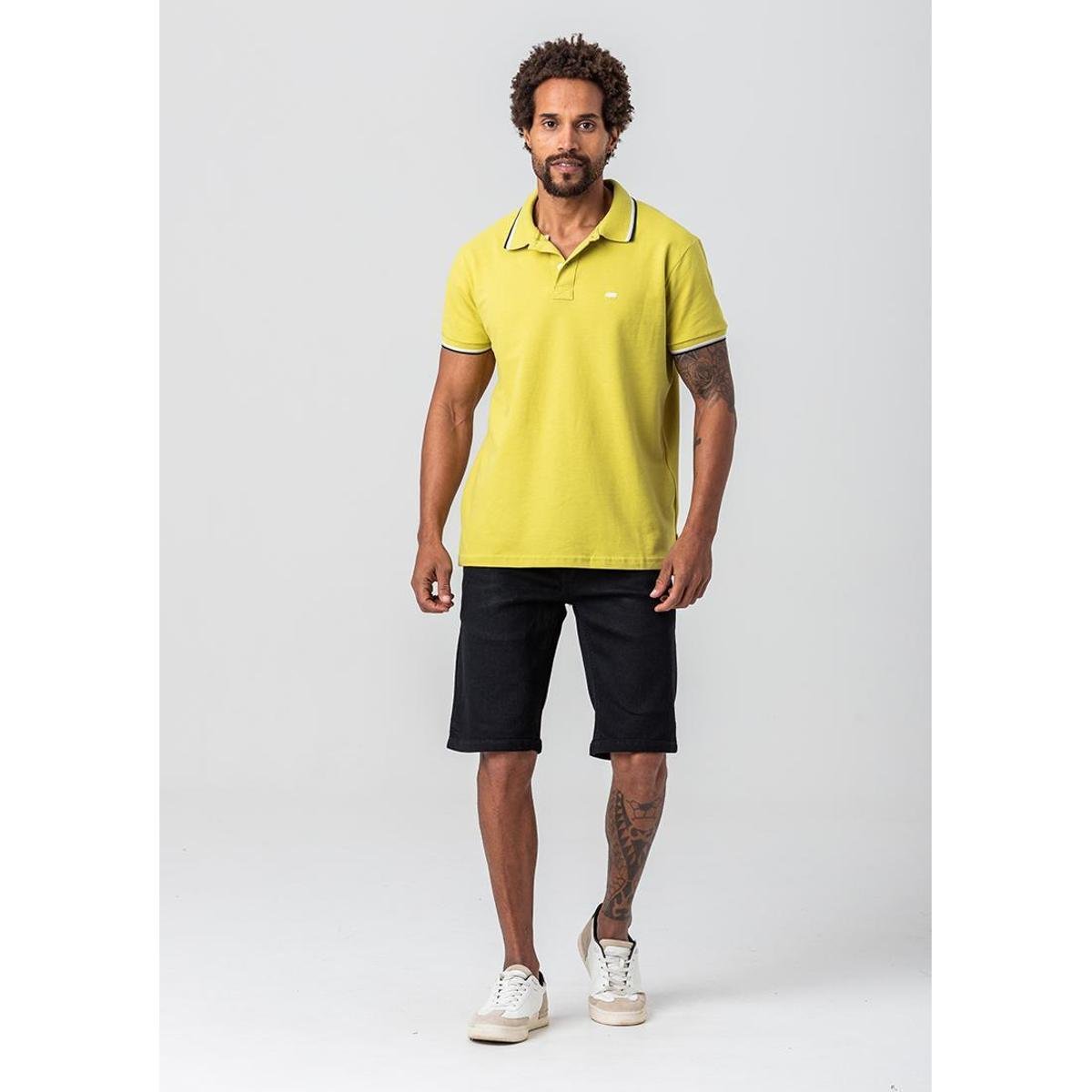 Camiseta Polo Rock e Soda Masculina Menor preço em Camiseta Polo Rock e Soda Masculina