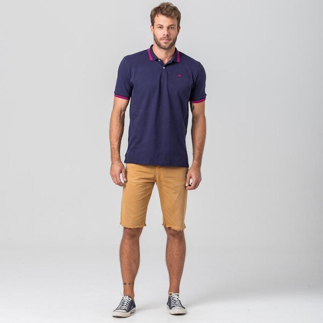 Camiseta Polo Rock e Soda Masculina