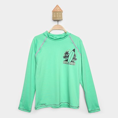 Camiseta Praia Infantil Marlan Manga Longa UV50+ Menino - Masculino