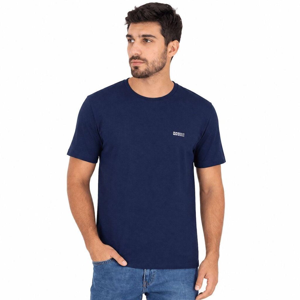 Camiseta Premium Sallo Slim Azul Marinho 0041 - Marinho G1
