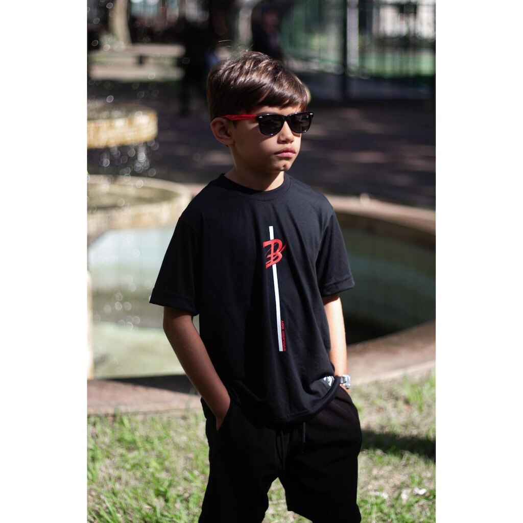 Camiseta Preta Night Rider – Streetwear Infantil Evolved Boy