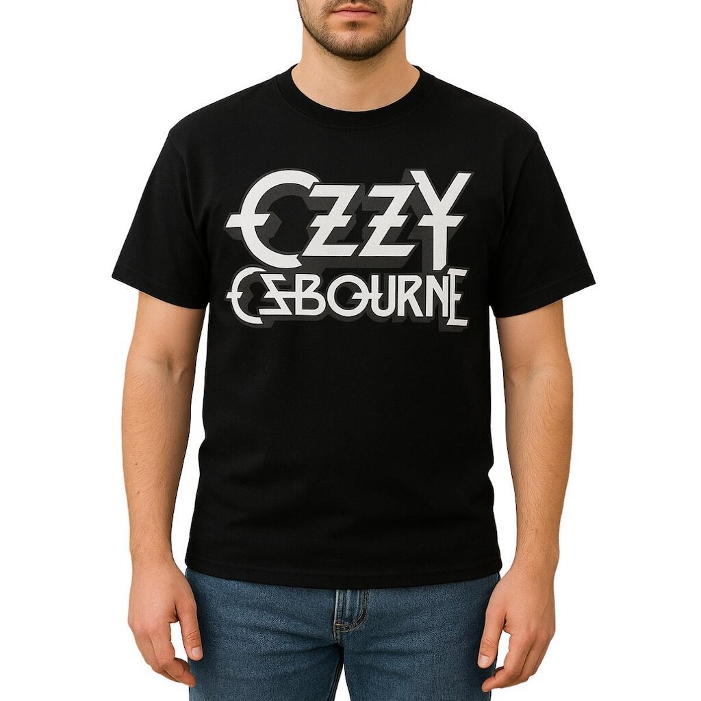 Camiseta Preta Rock Ozzy Osbourne A Lenda Heavy Metal Black