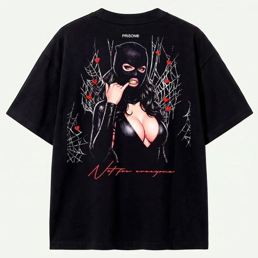 Camiseta Prison Oversized Gangstar Preta