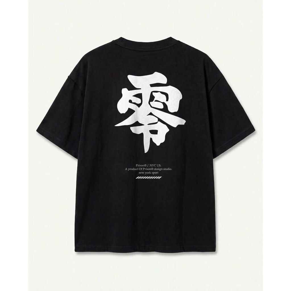 Camiseta Prison Oversized Kanji Zero
