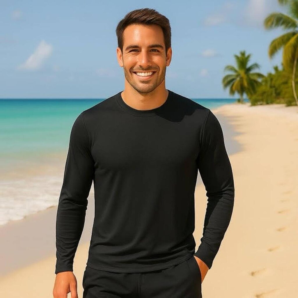Camiseta Proteção Solar UV+50 Térmica Manga Longa Masculina PLT 355
