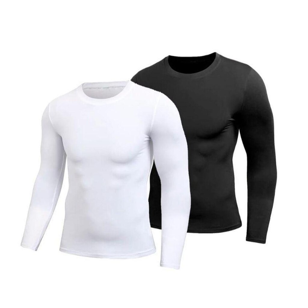 Camiseta Proteção UVA UVB Kit Camisa Manga Longa Masculina Esportiva Alta Transpiração Macia