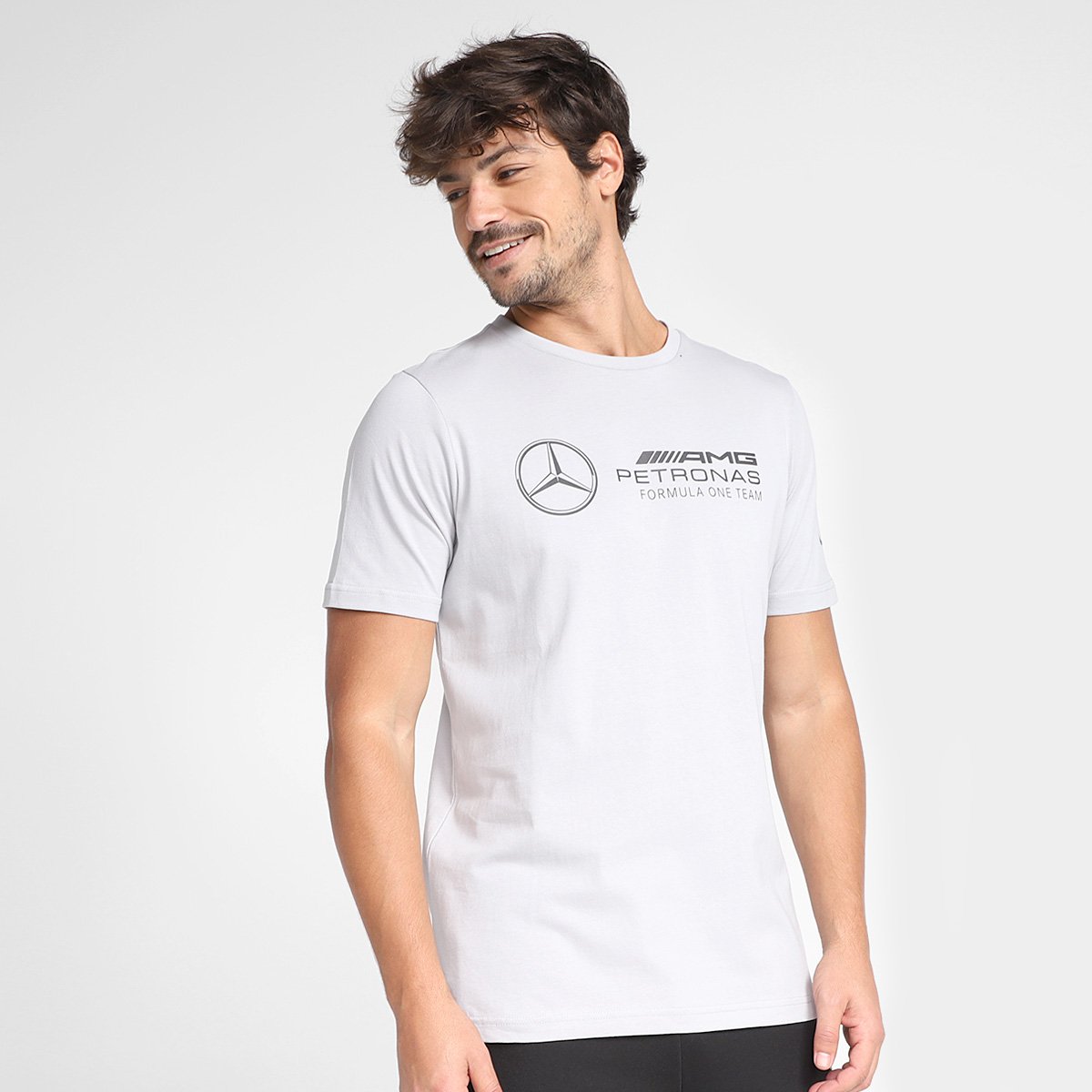 Camiseta Puma MAPF1 Logo Masculina - Prata Menor preço em Camiseta Puma MAPF1 Logo Masculina - Prata
