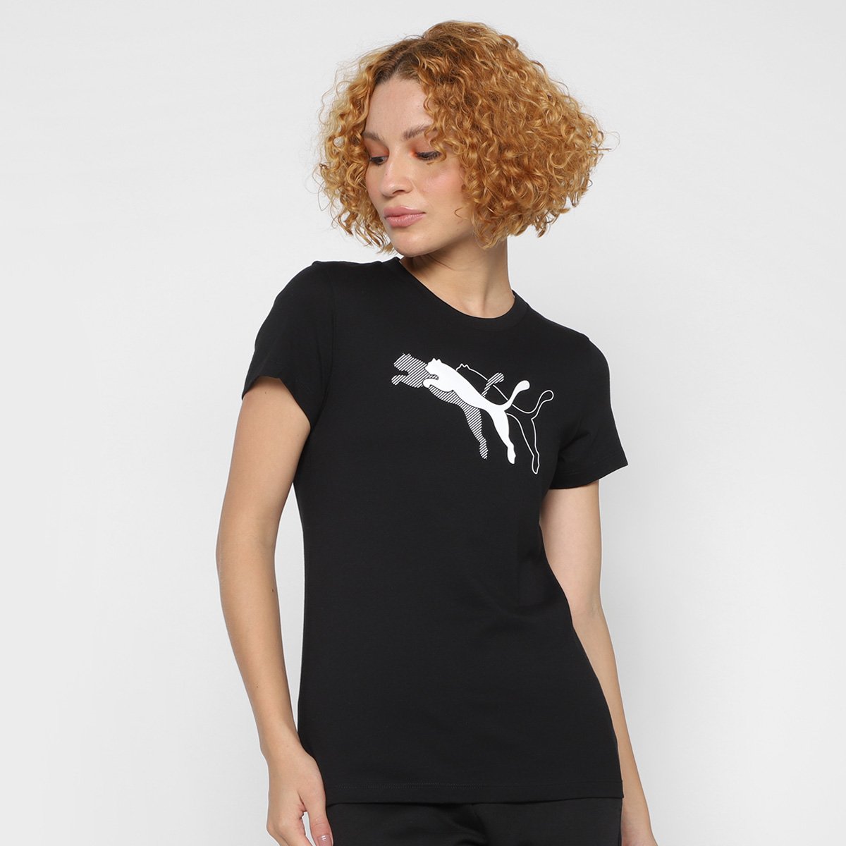 Camiseta Puma Power Graphic Feminina - Preto Menor preço em Camiseta Puma Power Graphic Feminina - Preto