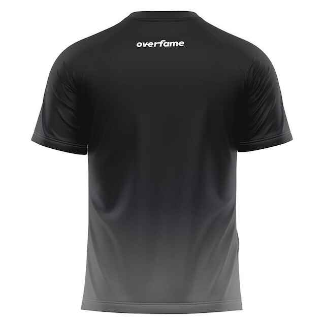 Camiseta Raglan Unissex OverFame Gradiente Tie Dye Preto Black