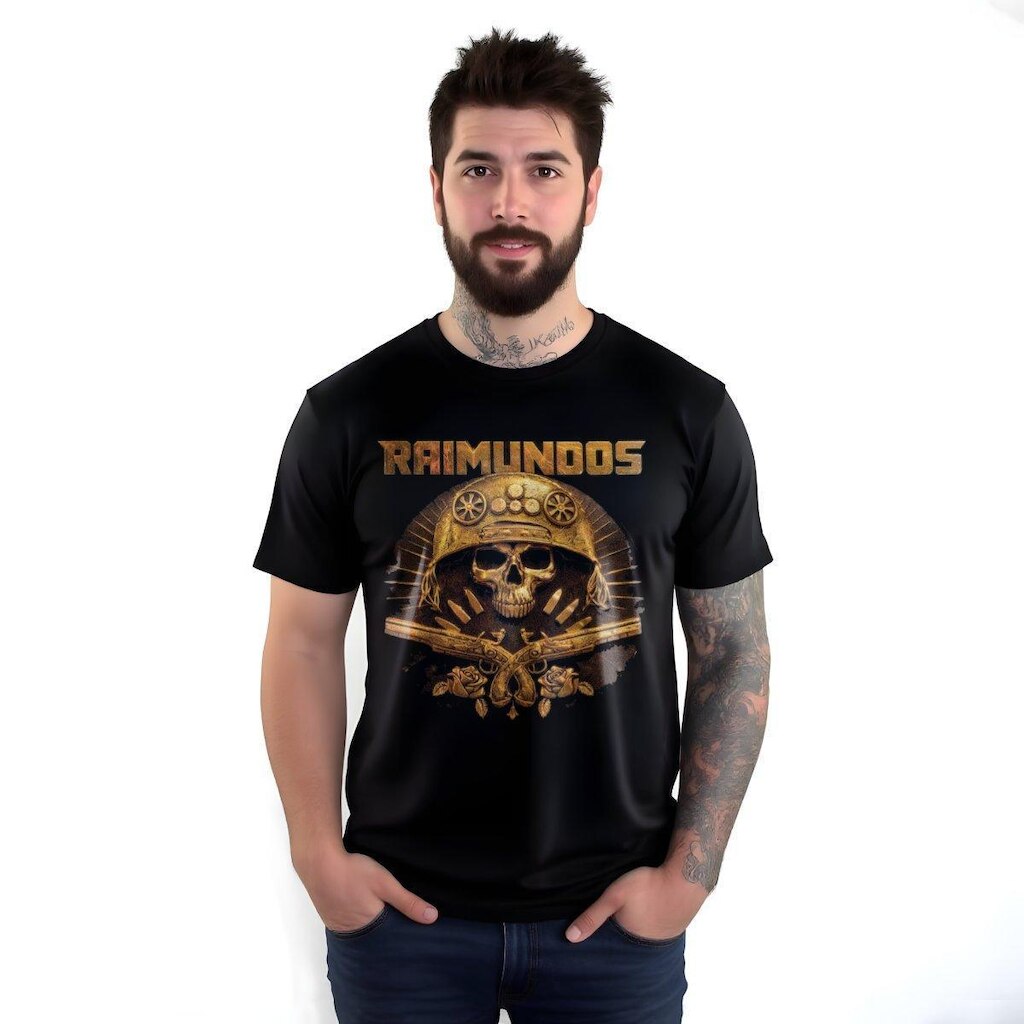 Camiseta Raimundos Estampa Exclusiva Caveira