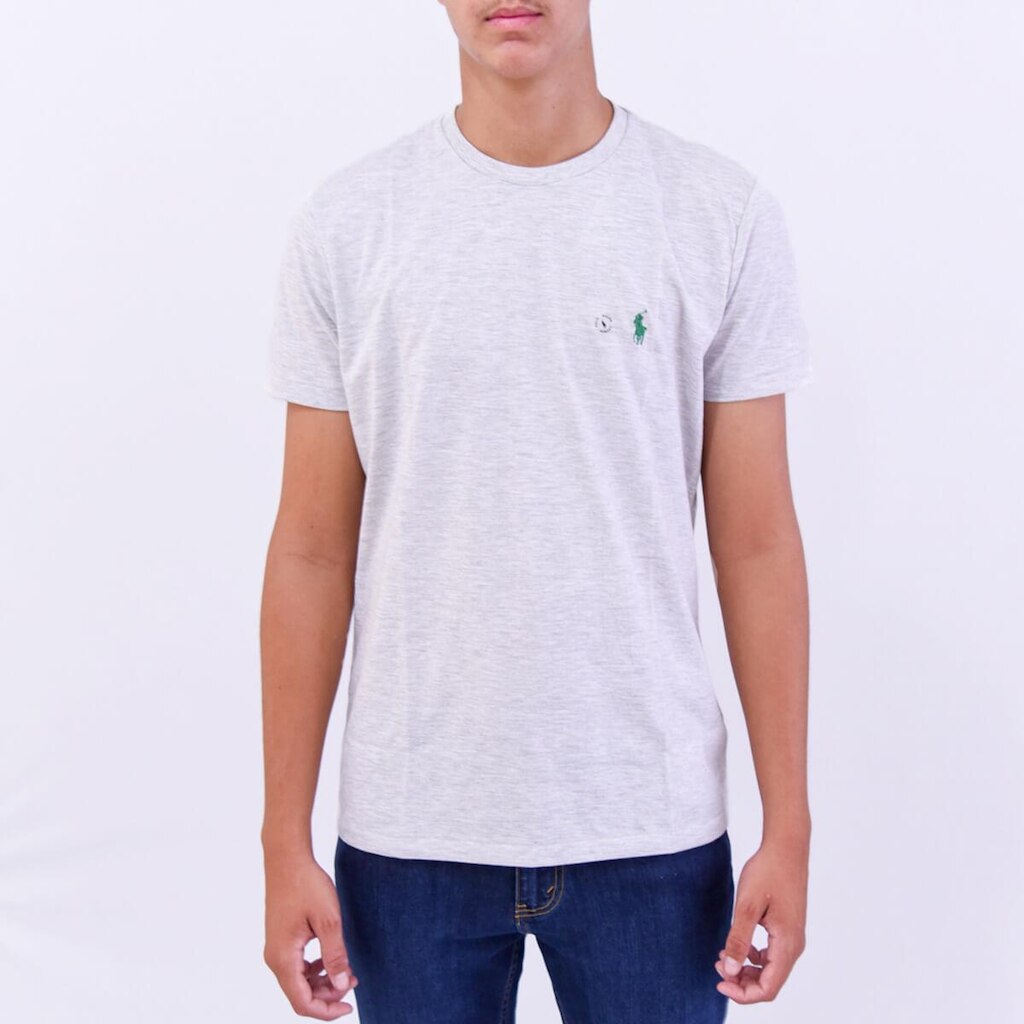 Camiseta Ralph Lauren Masculina Cinza Mescla