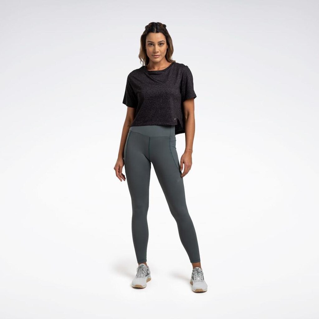 Camiseta Reebok Active Cropped Manga Curta Feminina