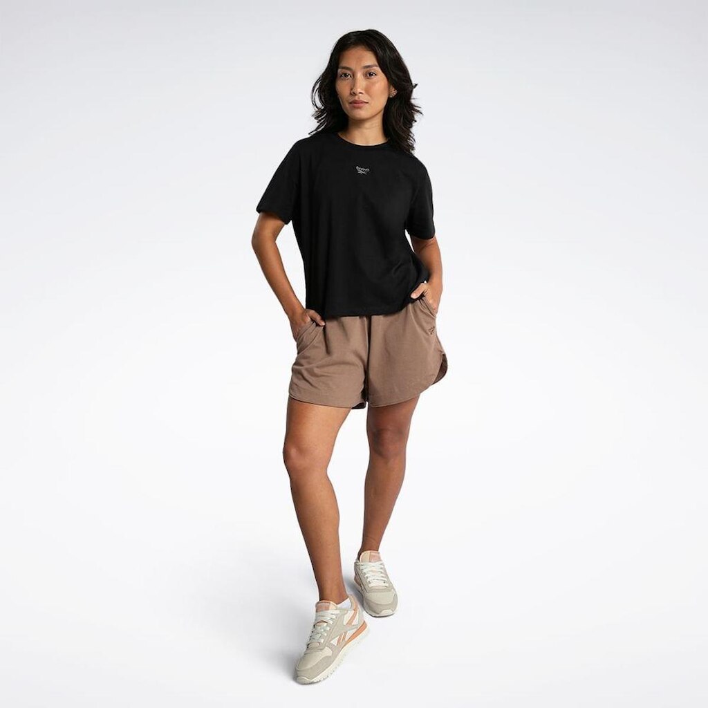 Camiseta Reebok Logo Cropped Feminina