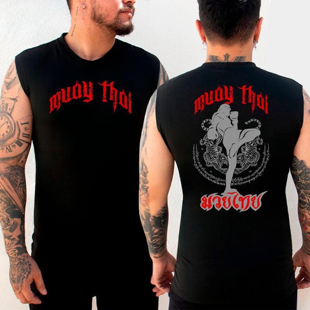 Camiseta Regata Abstract Compressão Muay Thai Luta Arte Marcial Exclusiva