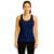 Camiseta Regata Feminina Nadador Lisa Dry Academia Treino Corrida Fitness Blusa Básica Leve - Marinho
