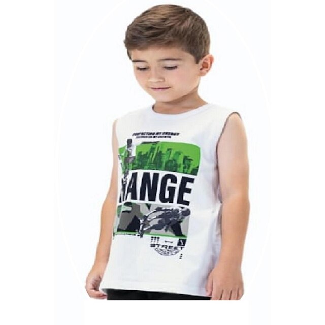 Camiseta Regata Machão Infantil Menino Skate Street