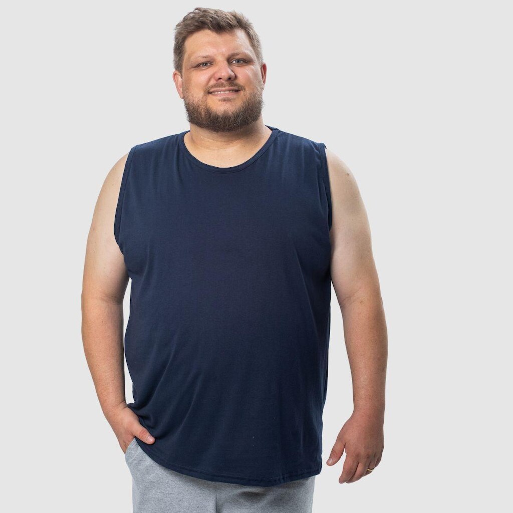 Camiseta Regata masculina algodão plus size Machão Grande